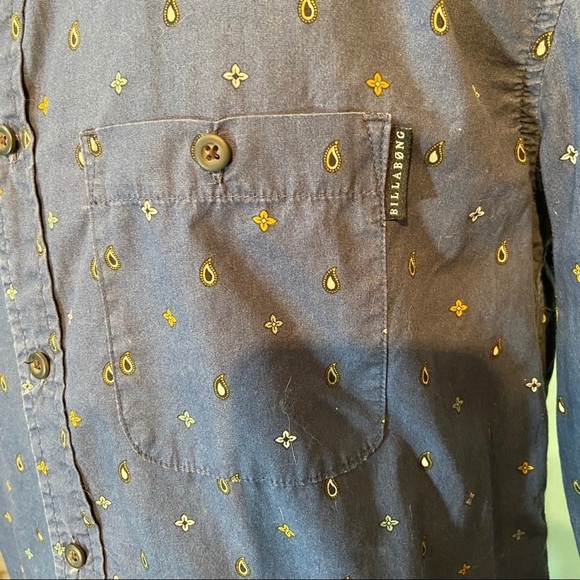 Billabong men’s  navy blue button up shirt - Picture 5 of 8